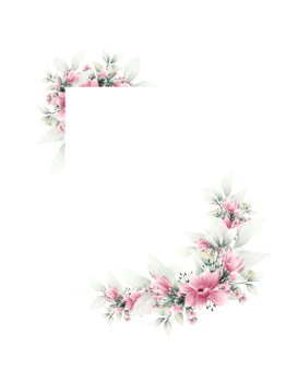 Watercolor flower frame png