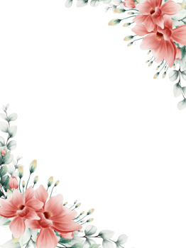 Watercolor flower frame png