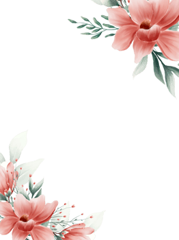 Watercolor flower frame png