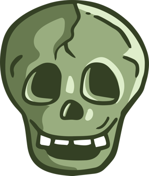 Hand drawn Skull Halloween Doodle Illustration png