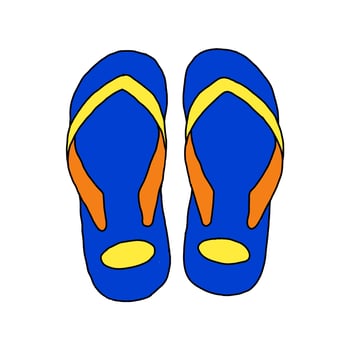 simple flip flops vector drawing