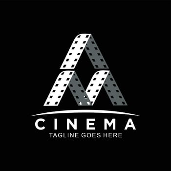 Cinema logo film and videography design template for business vector