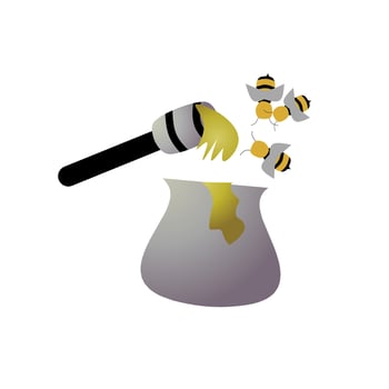 honey bee vector illustration