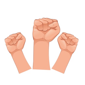 Hand gesture cartoon vector. Holding hand vector illustration