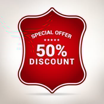 Red Sale badge and label promotion background vector