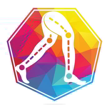 Prosthetic Leg Logo Template Design. Orthopedic and Physiotherapy clinic vector design.
