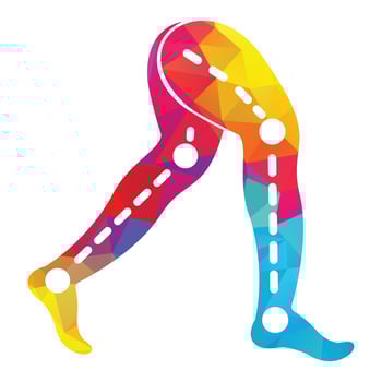 Prosthetic Leg Logo Template Design. Orthopedic and Physiotherapy clinic vector design.