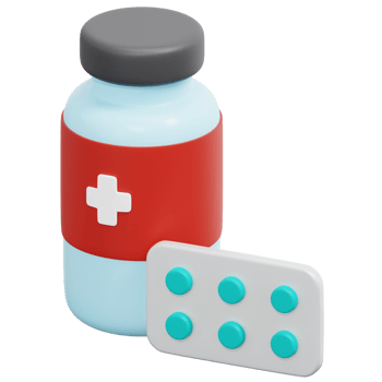 medicine 3d render icon illustration png