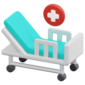 bed 3d render icon illustration png