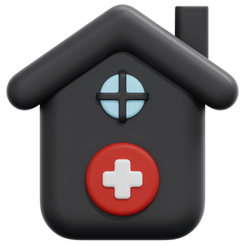 nursing home 3d render icon illustration png