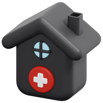 nursing home 3d render icon illustration png