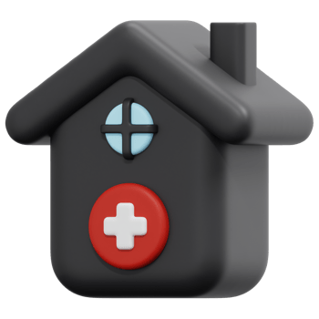 nursing home 3d render icon illustration png