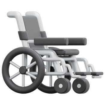 wheelchair 3d render icon illustration png