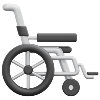 wheelchair 3d render icon illustration png
