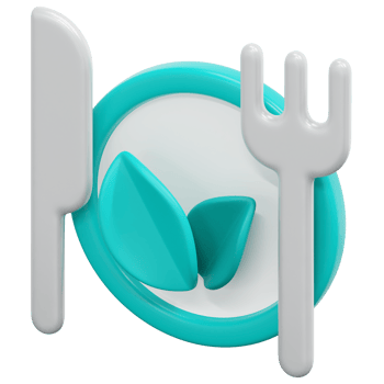 healthy food 3d render icon illustration png