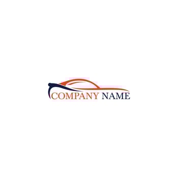 Modern sports car vector logo design. Sports car and car racing logo design template.