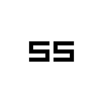 Creative illustration modern number 55 sign geometric logo design template vector