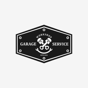workshop logo vintage badge vector