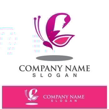 Butterfly logo template icon design vector
