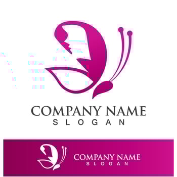 Butterfly logo template icon design vector