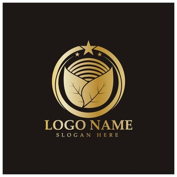 tobacco leaf logo,tobacco field and tobacco cigarette logo template design vector