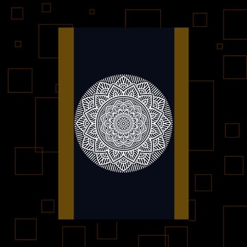 Luxury mandala ornate background for wedding invitation  book cover with mandala element style vector