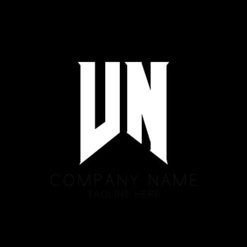 VN Letter Logo Design. Initial letters VN gaming's logo icon for technology companies. Tech letter VN minimal logo design template. V N letter design vector with white and black colors. vn, v n