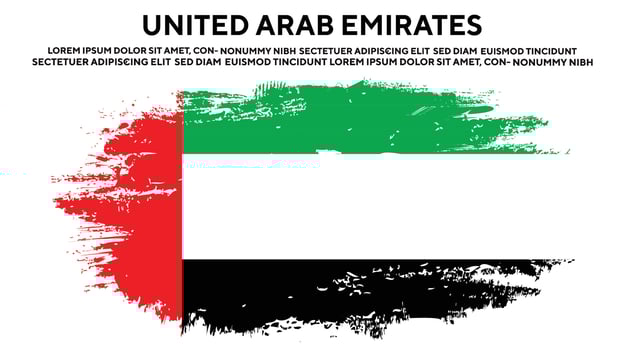 Distressed grunge texture United Arab Emirates flag design vector