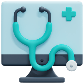 stethoscope 3d render icon illustration png