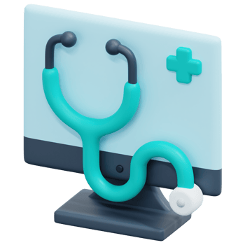 stethoscope 3d render icon illustration png