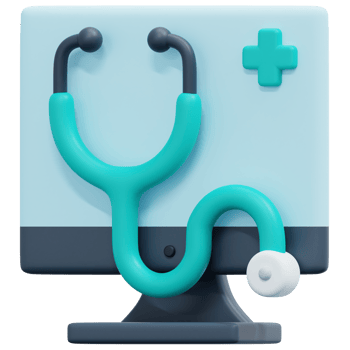 stethoscope 3d render icon illustration png
