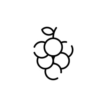 Grape Dotted Line Icon Vector Illustration Logo Template. Suitable For Many Purposes.