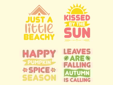 Summer t-shirt design bundle vector