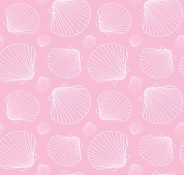 Vector seamless pattern of hand drawn shell
