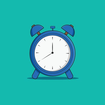 blue alarm clock vector