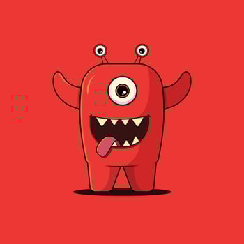 red monster vector
