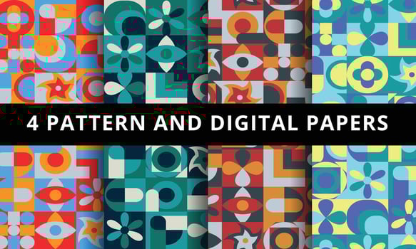 Modern Pattern and Digital Paper. Vector Modern Seamless Pattern and Digital Paper.