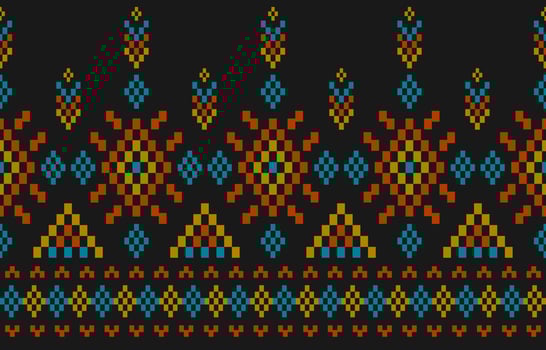Abstract ethnic Aztec style. Ethnic geometric seamless pattern in tribal. Border ornament print. vector