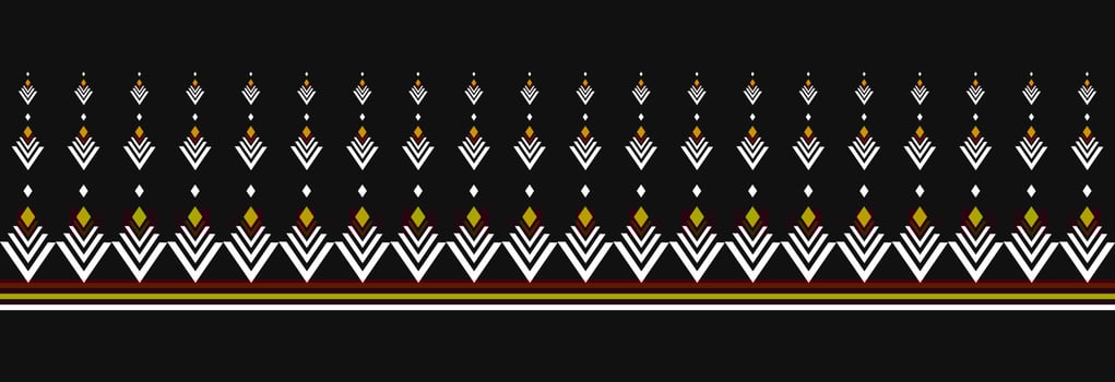 Border ethnic tribal pattern art. folk embroidery, and Mexican style. Aztec geometric ornament print. vector