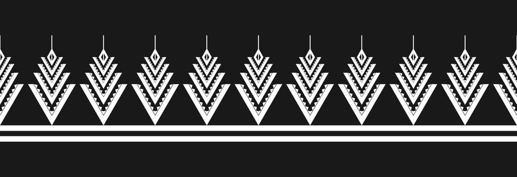 Border ethnic tribal pattern art. folk embroidery, and Mexican style. Aztec geometric ornament print. vector