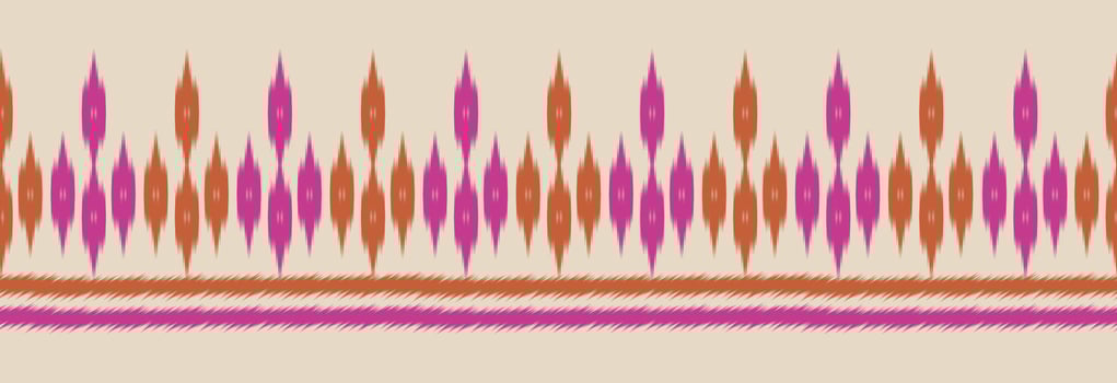 Border ethnic ikat pattern art. folk embroidery, and Mexican style. Aztec geometric ornament print. vector