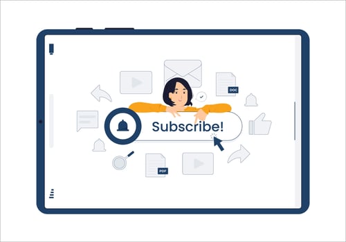 Subscribe to newsletter concept illustration vector
