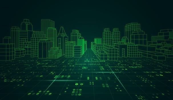 electronic future world vector