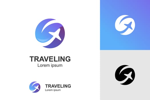 modern color agency travel check business logo. transport, logistics delivery logo design vector