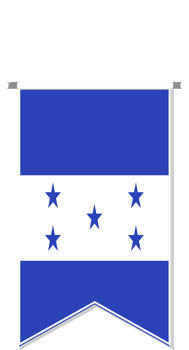 Honduras flag in soccer pennant. png