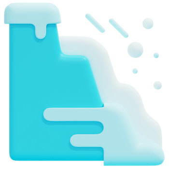avalanche 3d render icon illustration png