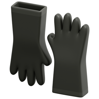 winter gloves 3d render icon illustration png