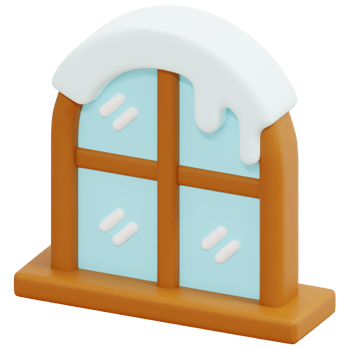 window 3d render icon illustration png