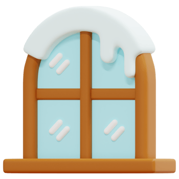 window 3d render icon illustration png
