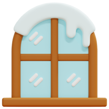window 3d render icon illustration png